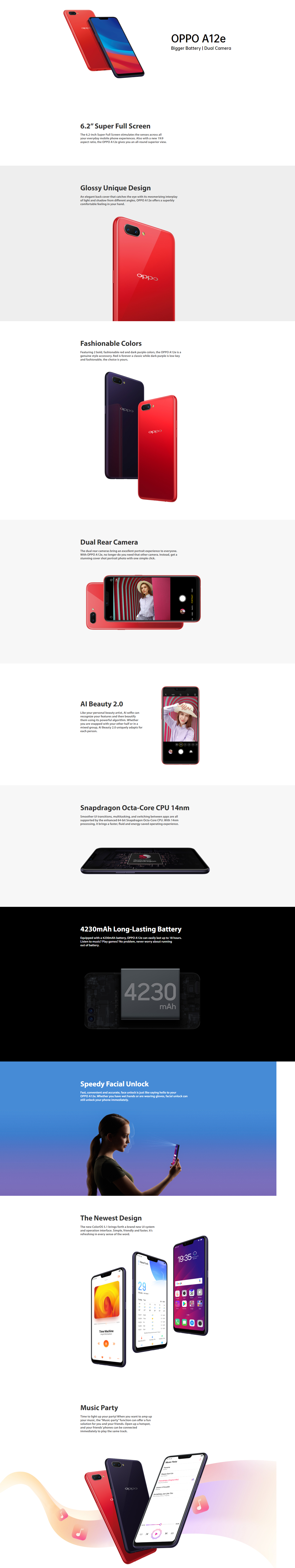 oppo a12e phone features
