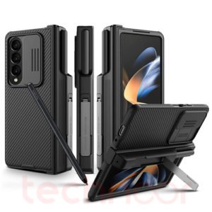 Samsung Galaxy Z Fold 4 Cover with Pen Holder - Nillkin CamShield Pro (Black)