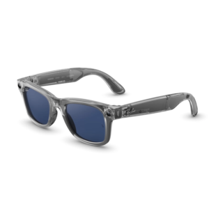Meta Ray-ban Wayfarer (Gen 2) Shiny Transparent Grey - Clear to Sapphire Transitions®